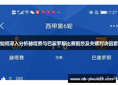 如何深入分析赫塔费与巴塞罗那比赛前景及关键对决因素 如何深入分析赫塔费与巴塞罗那比赛前景及关键对决因素